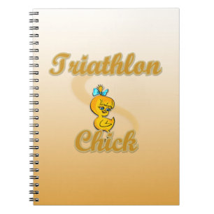 Triathlon Chick Spiral Notebook