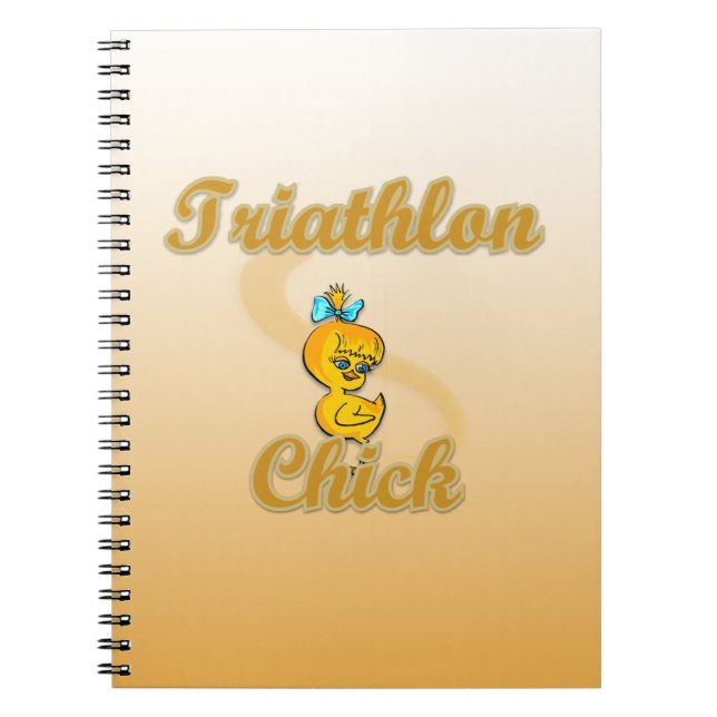 Triathlon Chick Spiral Notebook (Front)