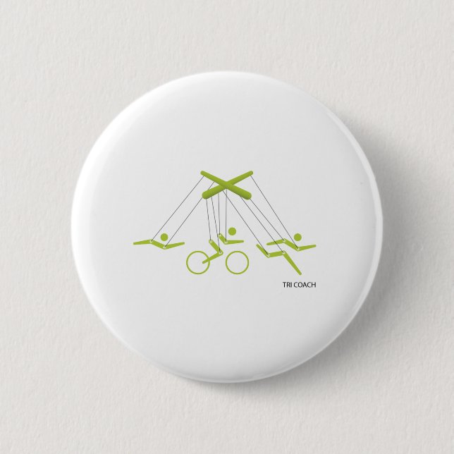 Triathlon coach, Triathlon trainer 6 Cm Round Badge (Front)