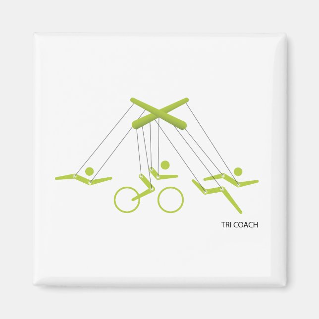 Triathlon coach, Triathlon trainer Magnet (Front)