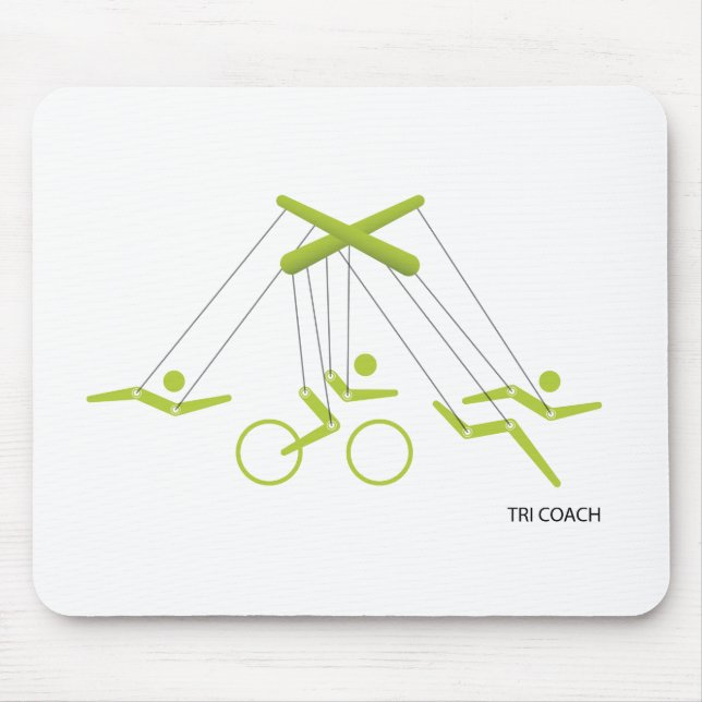 Triathlon coach, Triathlon trainer Mouse Pad (Front)