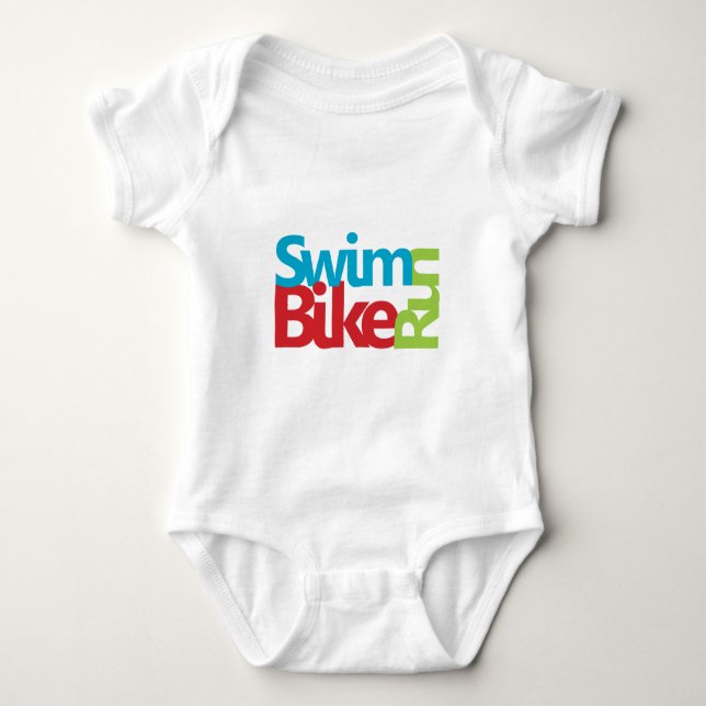 Triathlon cool and unique design baby bodysuit (Front)