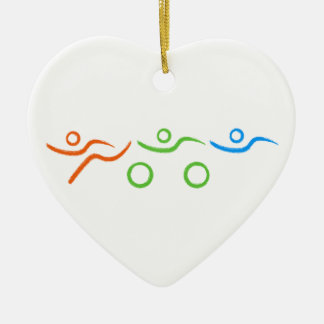 Triathlon cool and unique design ceramic tree decoration