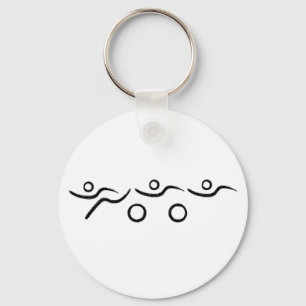 Triathlon cool and unique design key ring