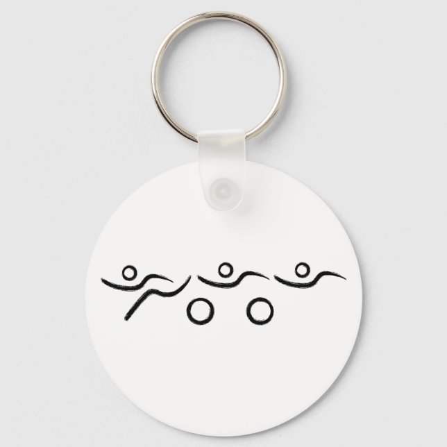 Triathlon cool and unique design key ring (Front)