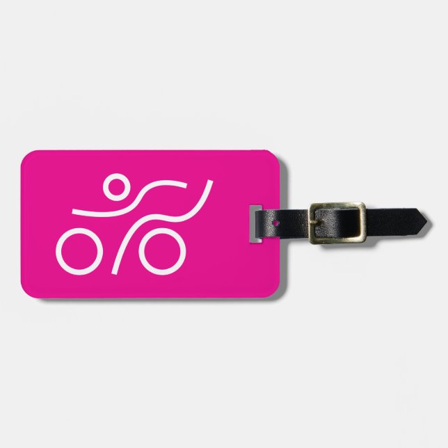 Triathlon cool and unique design luggage tag (Front Horizontal)