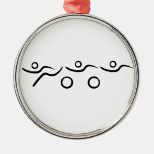Triathlon cool and unique design metal tree decoration