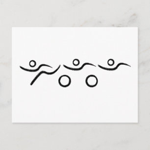 Triathlon cool and unique design postcard