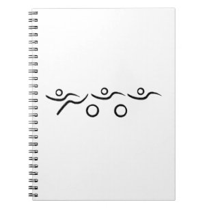 Triathlon cool and unique design spiral notebook