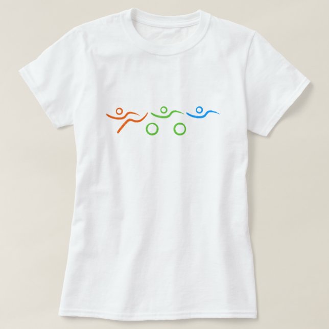 Triathlon cool and unique design T-Shirt (Design Front)