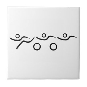 Triathlon cool and unique design tile