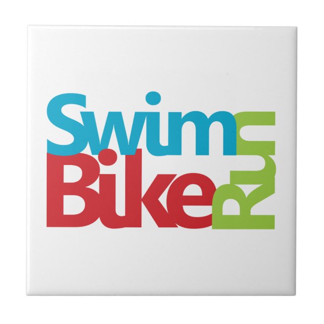 Triathlon cool and unique design tile (Front)