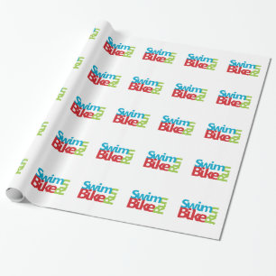 Triathlon cool and unique design wrapping paper