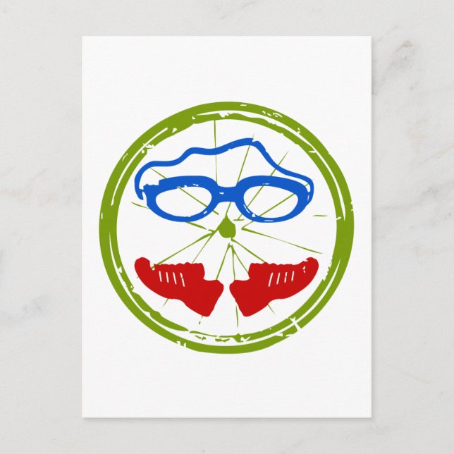 Triathlon cool artistic design postcard (Front)