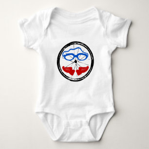 Triathlon cool artistic logo baby bodysuit