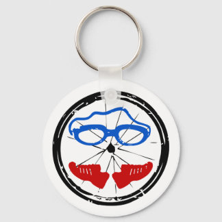 Triathlon cool artistic logo key ring