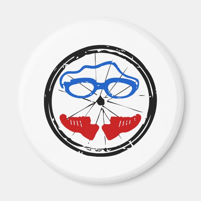 Triathlon cool artistic logo magnet (Front)