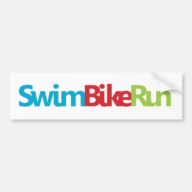 Triathlon Cool Design Bumper Sticker (Front)