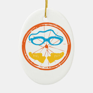Triathlon Cool Design Ceramic Tree Decoration