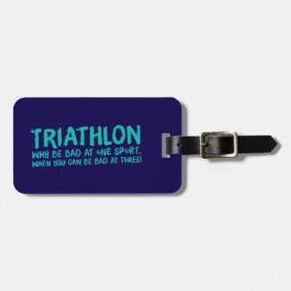 Triathlon cool design luggage tag
