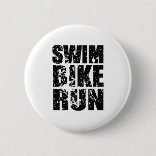 Triathlon cool logo for all sport lovers 6 cm round badge