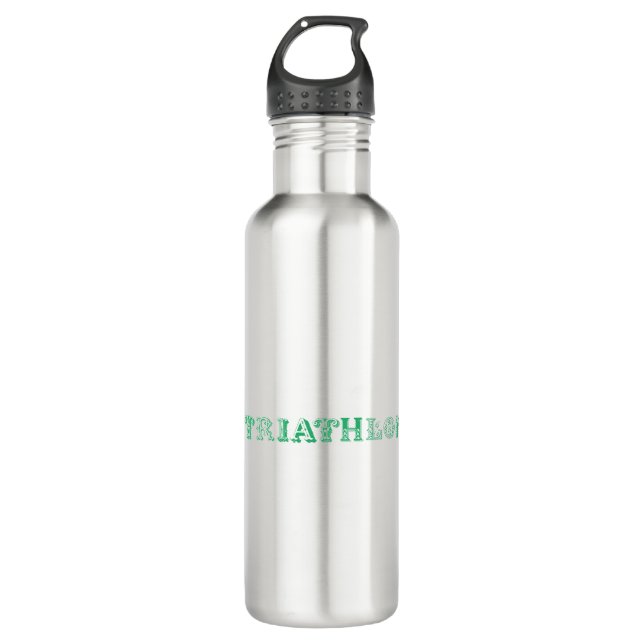 Triathlon cool logo for all sport lovers 710 ml water bottle (Front)