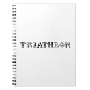 Triathlon cool logo for all sport lovers notebook