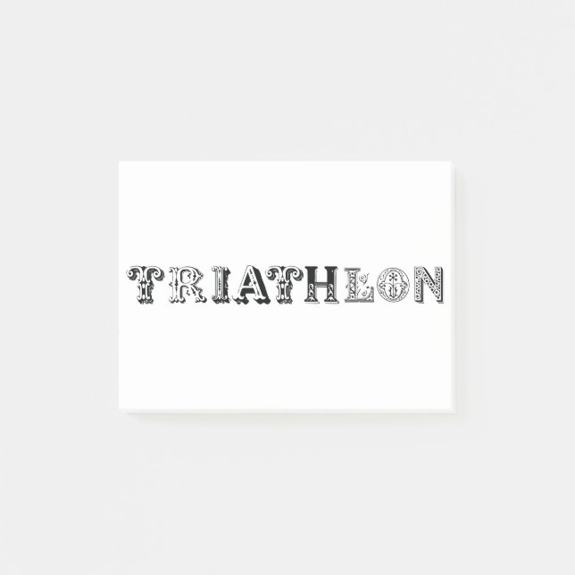 Triathlon cool logo for all sport lovers post-it notes (Front)