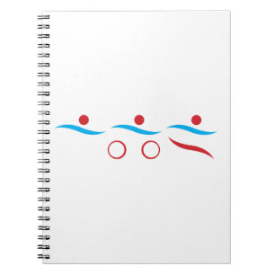 Triathlon cool logo illustration notebook