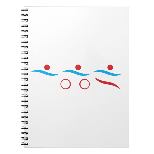Triathlon cool logo illustration notebook (Front)