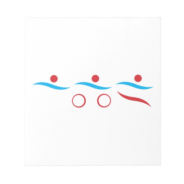 Triathlon cool logo illustration notepad (Front)