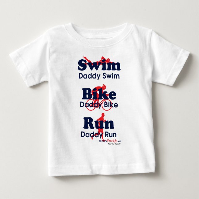 Triathlon Daddy Baby T-Shirt (Front)