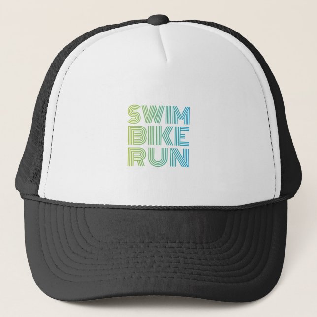 Triathlon design in colours trucker hat (Front)