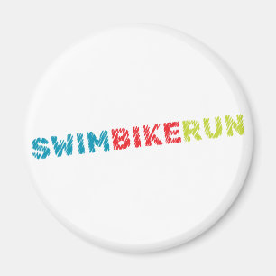 Triathlon design magnet