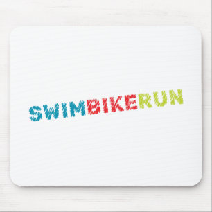 Triathlon design mouse pad