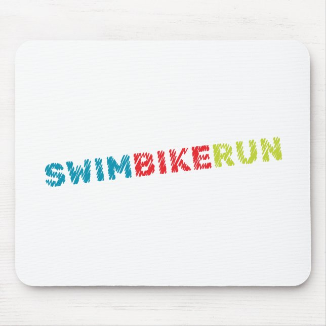 Triathlon design mouse pad (Front)