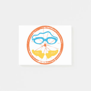 Triathlon design, on various consumer goods post-it notes