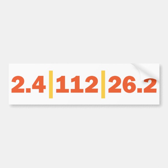 Triathlon Distance Bumper Sticker (Front)