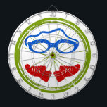 Triathlon Face Dartboard<br><div class="desc">Cool Triathlon design printed on various consumer goods,  for all sport lovers,  especially Triathletes,  swimmers, runners, cyclers</div>
