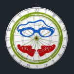 Triathlon Face Dartboard<br><div class="desc">Cool Triathlon design printed on various consumer goods,  for all sport lovers,  especially Triathletes,  swimmers, runners, cyclers</div>
