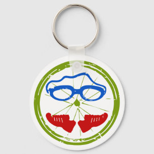 Triathlon Face Key Ring