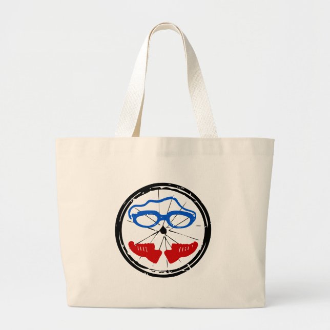Triathlon Freak logo Large Tote Bag (Front)
