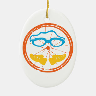 Triathlon fun design ceramic tree decoration