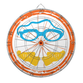Triathlon fun design dartboard