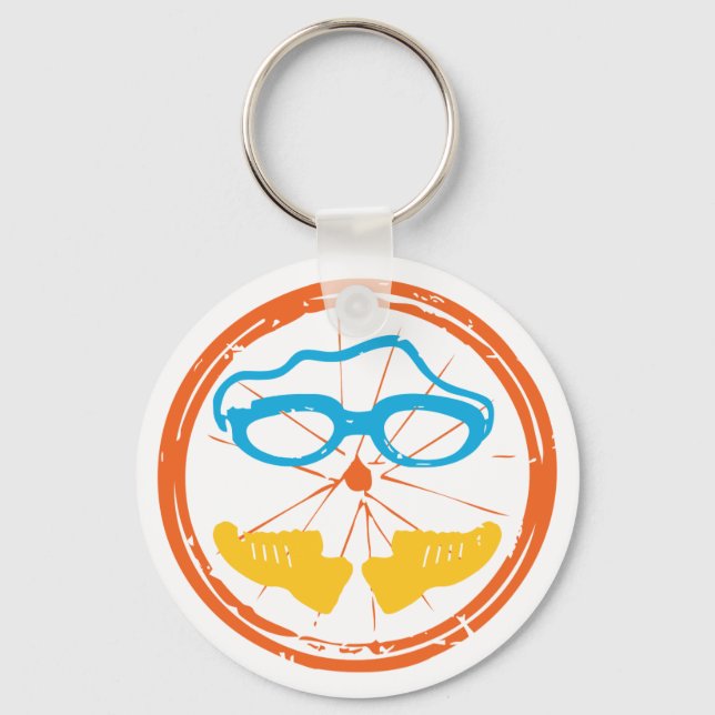 Triathlon fun design key ring (Front)