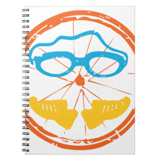 Triathlon fun design spiral notebook
