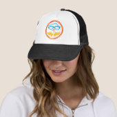 Triathlon fun design trucker hat (In Situ)