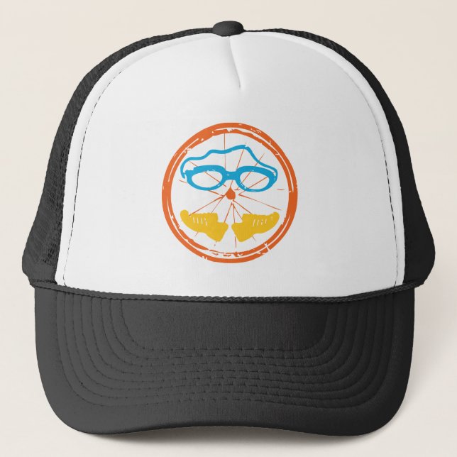 Triathlon fun design trucker hat (Front)