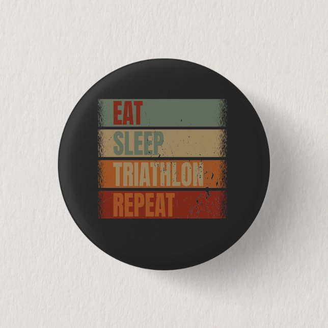 Triathlon Funny 3 Cm Round Badge (Front)