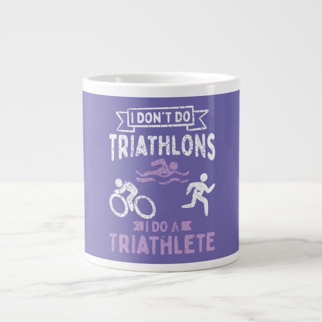 Triathlon Funny  Large Coffee Mug (Front)